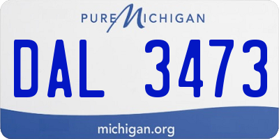 MI license plate DAL3473