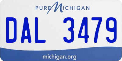 MI license plate DAL3479