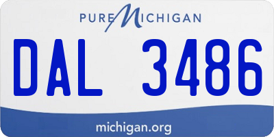 MI license plate DAL3486