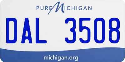 MI license plate DAL3508