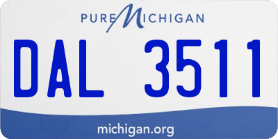 MI license plate DAL3511