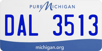 MI license plate DAL3513