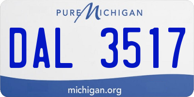 MI license plate DAL3517