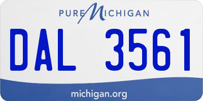 MI license plate DAL3561