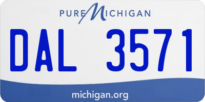 MI license plate DAL3571