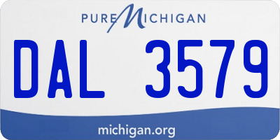 MI license plate DAL3579