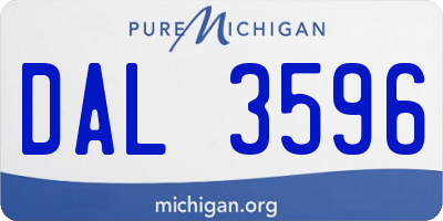 MI license plate DAL3596