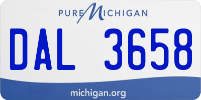 MI license plate DAL3658