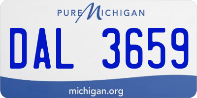 MI license plate DAL3659