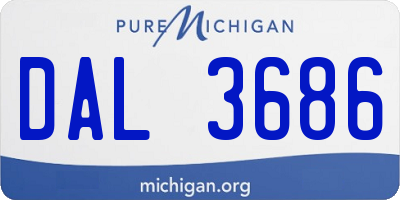 MI license plate DAL3686