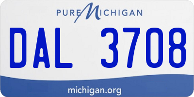 MI license plate DAL3708