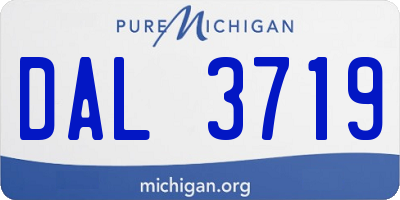 MI license plate DAL3719