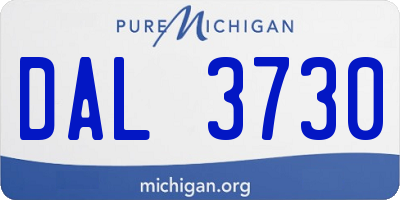 MI license plate DAL3730