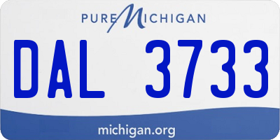 MI license plate DAL3733