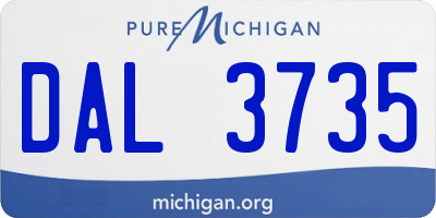 MI license plate DAL3735