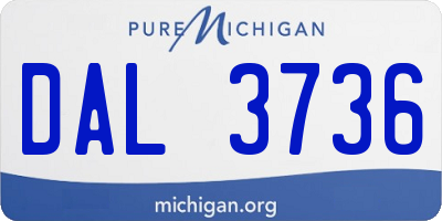 MI license plate DAL3736