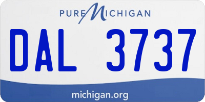 MI license plate DAL3737