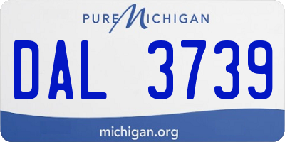 MI license plate DAL3739