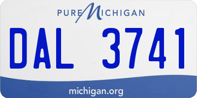 MI license plate DAL3741