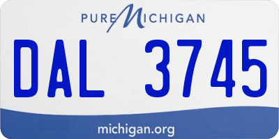MI license plate DAL3745