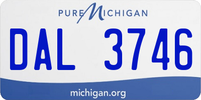 MI license plate DAL3746