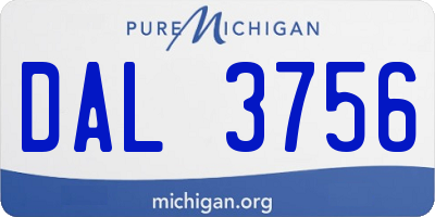 MI license plate DAL3756