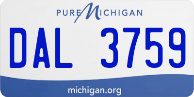 MI license plate DAL3759