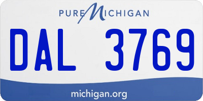 MI license plate DAL3769
