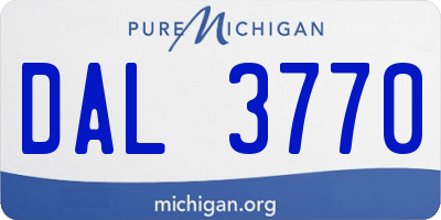 MI license plate DAL3770