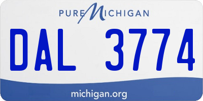 MI license plate DAL3774