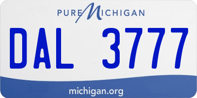 MI license plate DAL3777