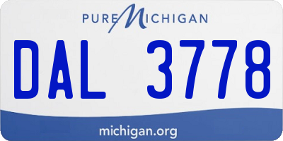 MI license plate DAL3778