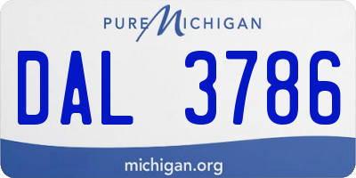 MI license plate DAL3786