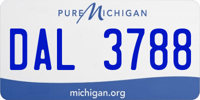 MI license plate DAL3788