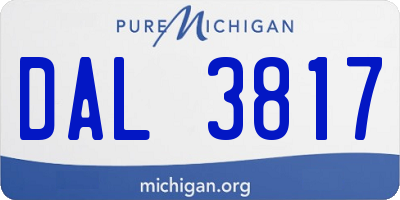 MI license plate DAL3817