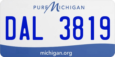 MI license plate DAL3819