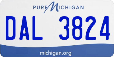 MI license plate DAL3824