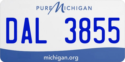 MI license plate DAL3855