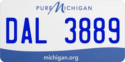 MI license plate DAL3889