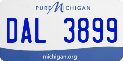 MI license plate DAL3899