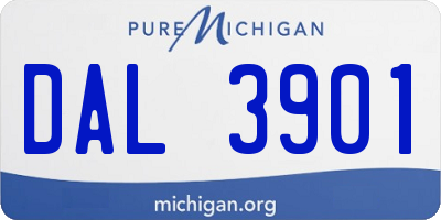 MI license plate DAL3901