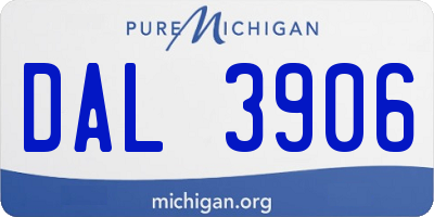 MI license plate DAL3906