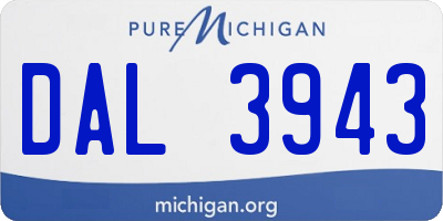 MI license plate DAL3943