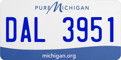 MI license plate DAL3951