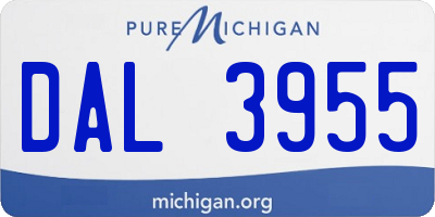 MI license plate DAL3955