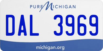 MI license plate DAL3969