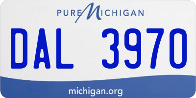 MI license plate DAL3970