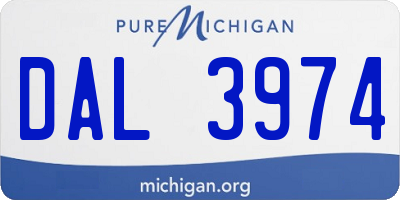 MI license plate DAL3974