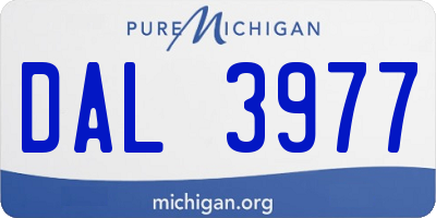 MI license plate DAL3977