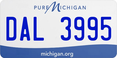 MI license plate DAL3995